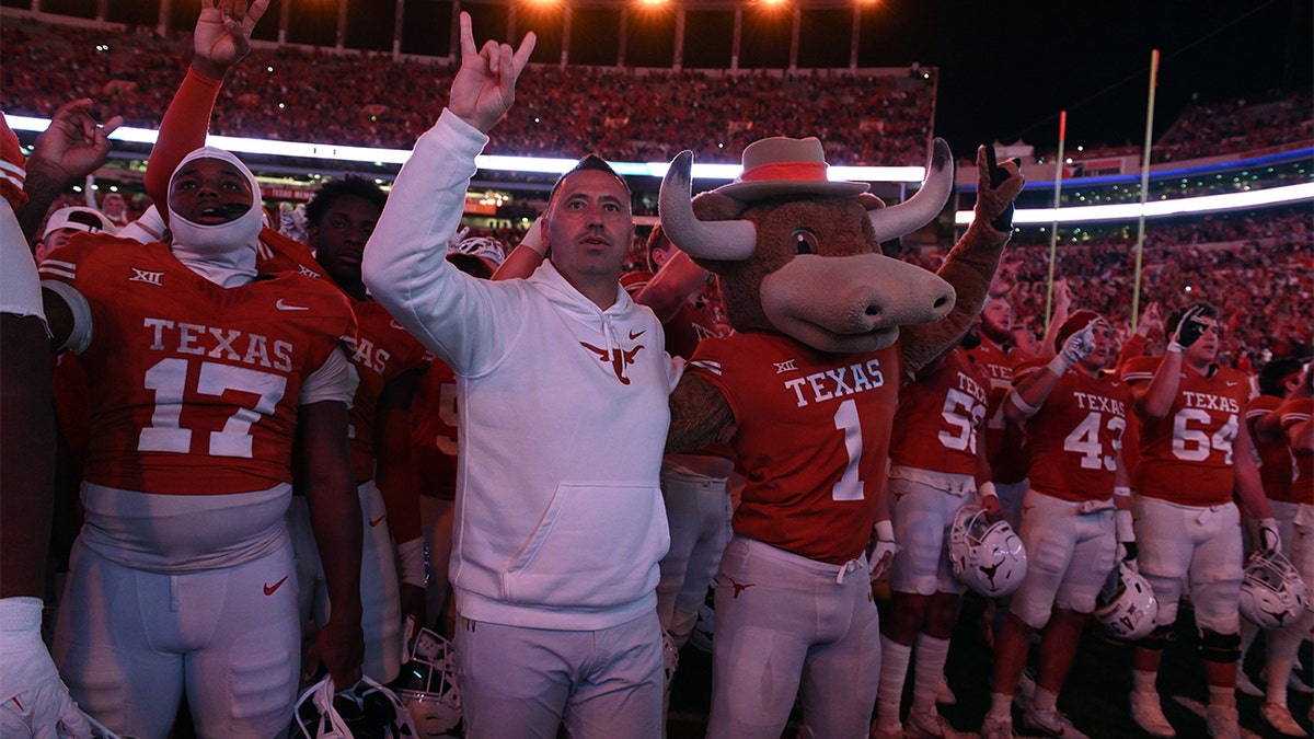 Texas celebrates beating Texas Tech