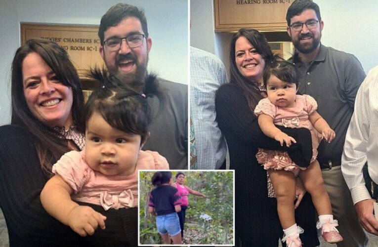 Couple adopts Florida baby who was abandoned in the woods about an hour after her birth