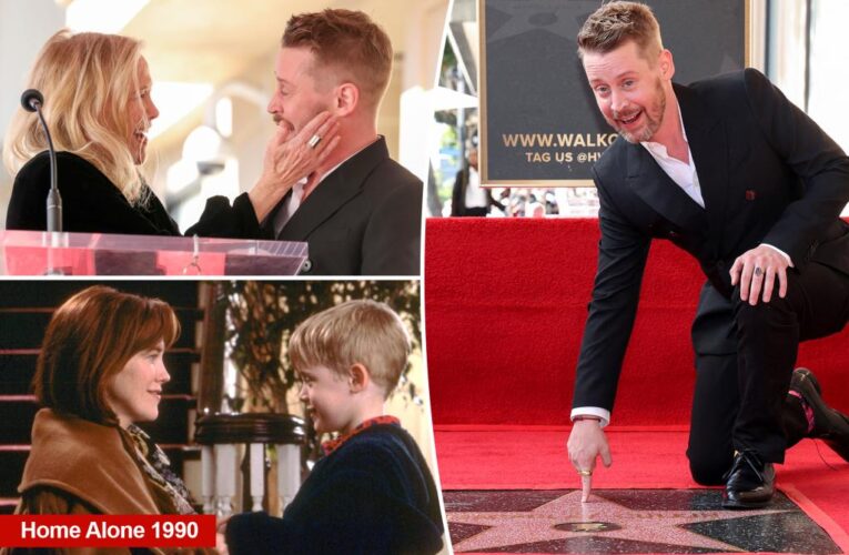 Macaulay Culkin has emotional reunion with Home Alone’s Catherine O’Hara, brings sons to Walk of Fame