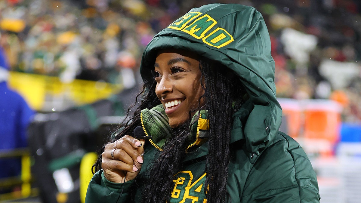 Simone Biles smiles