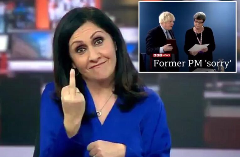 BBC host, Maryam Moshiri, caught flipping middle finger right into the camera live on air