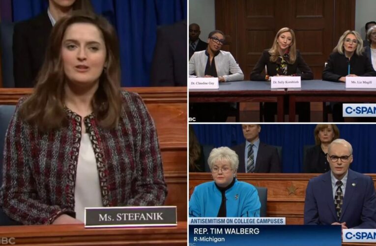 ‘SNL’ swings and misses with cold open attempting to skewer antisemitism hearings hours after UPenn President Liz Magill resigns
