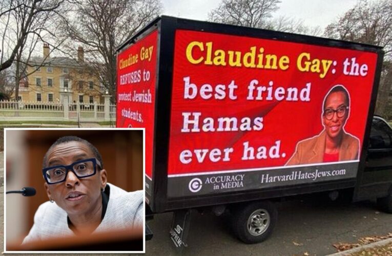 Billboard trucks deployed to Harvard demanding president Claudine Gay be fired