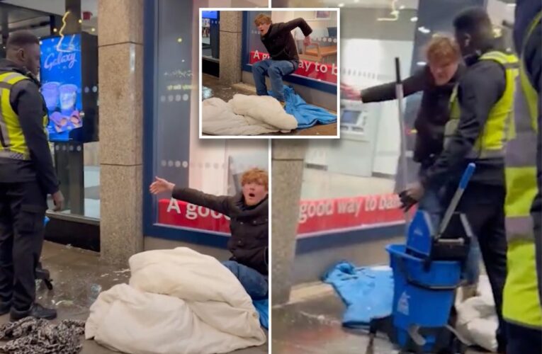 McDonald’s security guard soaks homeless man’s blankets with mop