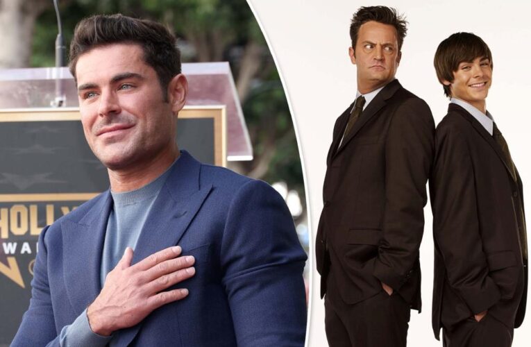Zac Efron pays tribute to a ‘generous’ Matthew Perry at Walk of Fame ceremony