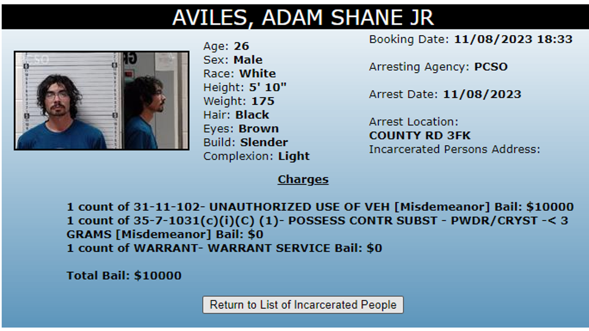 Adam Aviles Jr. mugshot