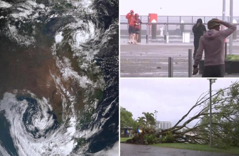 Cyclone Jasper crosses Australia’s east coast as category 2 storm with 87 mph winds