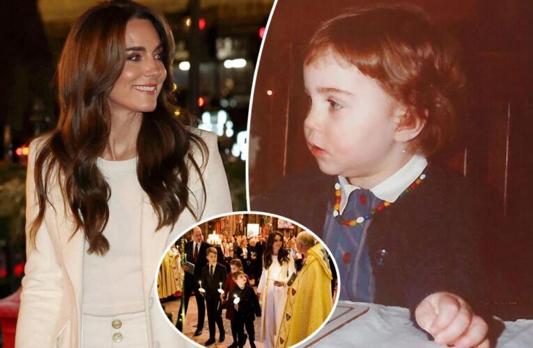 Kate Middleton looks like Prince Louis in Christmas photo throwback