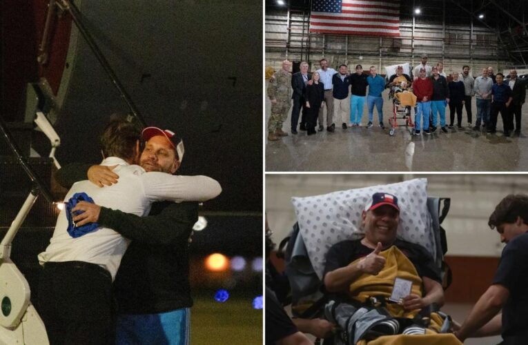 Americans freed by Venezuela in US prisoner swap land at Texas base