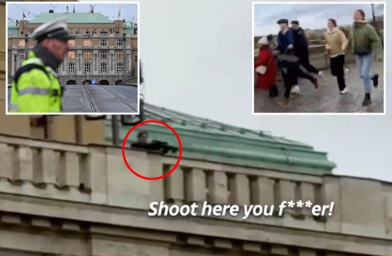 Hero shouts, ‘shoot here, you f—er!’ to distract Prague gunman during rampage