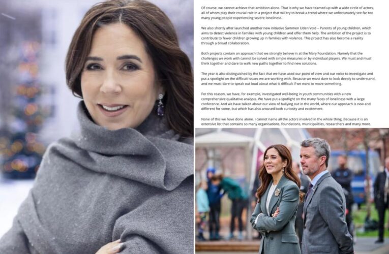 Princess Mary posts Christmas message about loneliness after Prince Frederik’s alleged ‘affair’
