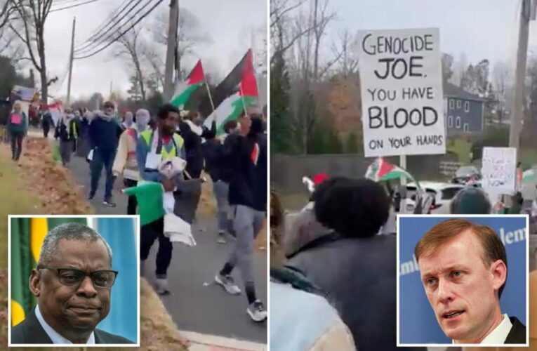 Pro-Palestinian protests near homes of Lloyd Austin, Jake Sullivan