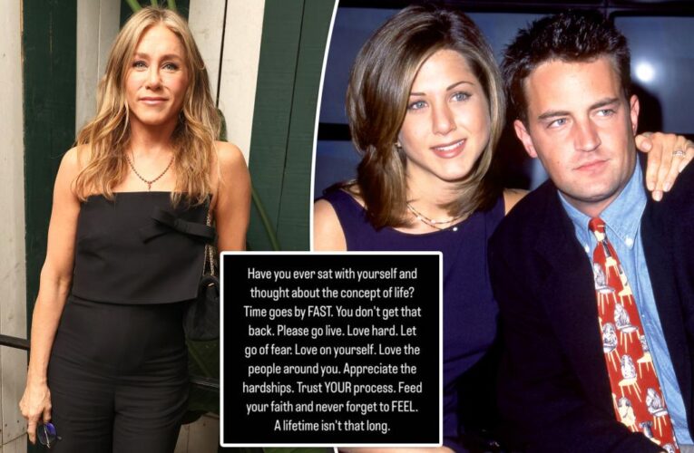 Jennifer Aniston posts ‘a lifetime isn’t’ long after Matthew Perry death