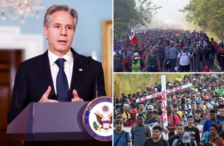 Blinken to visit Mexico as migrant caravan inches towards US