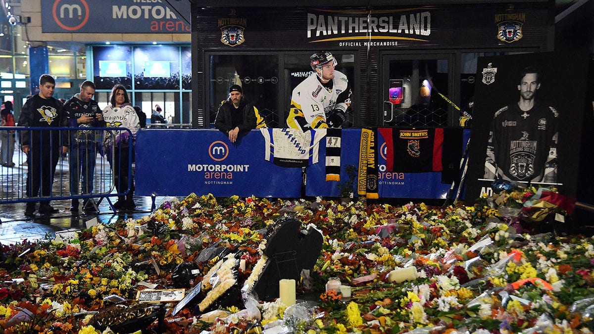 Fans memorial for Adam Johnson