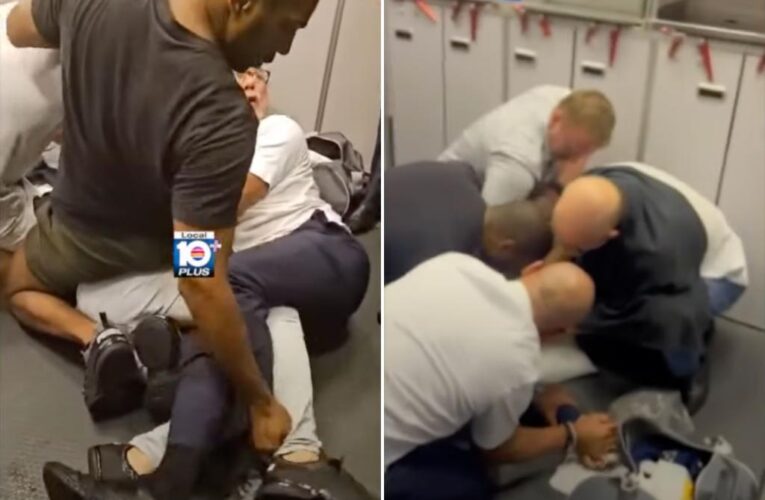 American Airlines traveler restrained by passengers during meltdown before US flight