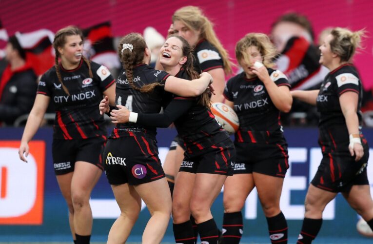 Premiership Women’s Rugby: Saracens extend lead at the top after comeback win over Bristol Bears
