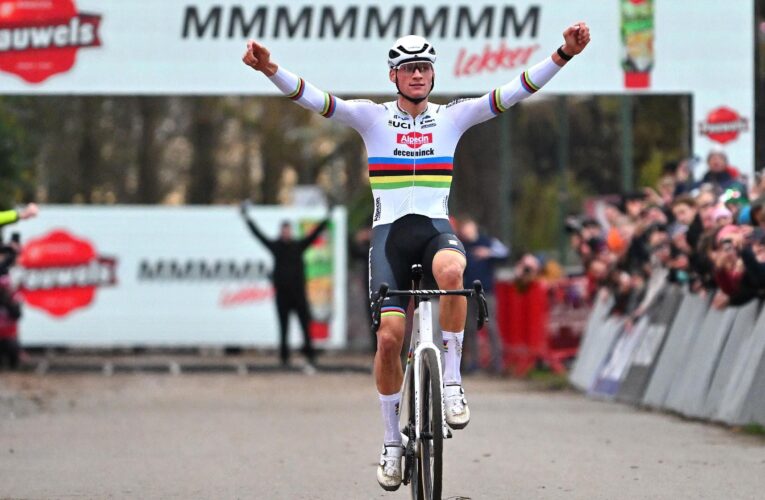 Mathieu van der Poel recovers from disappointing start to ease to UCI Cyclo-cross World Cup win in Antwerp