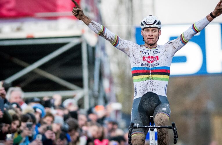 Mathieu van der Poel wins Superprestige Diegem for a seventh time, Puck Pieterse victorious in women’s race