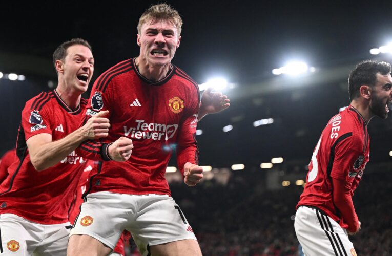 Manchester United 3-2 Aston Villa: Rasmus Hojlund scores first Premier League goal as Red Devils fight back to win