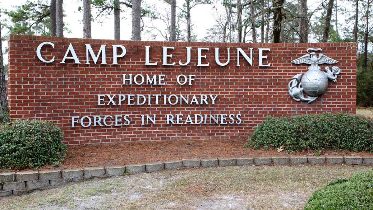 Camp Lejeune entrance sign
