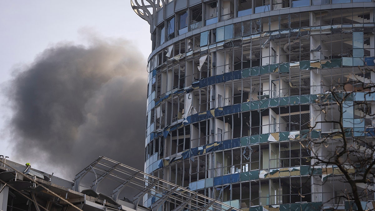 A destroyed building