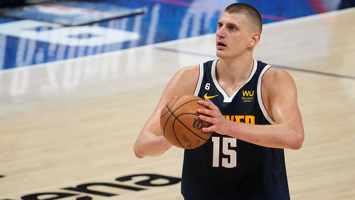 Nikola Jokic shoots a free throw during Game 2