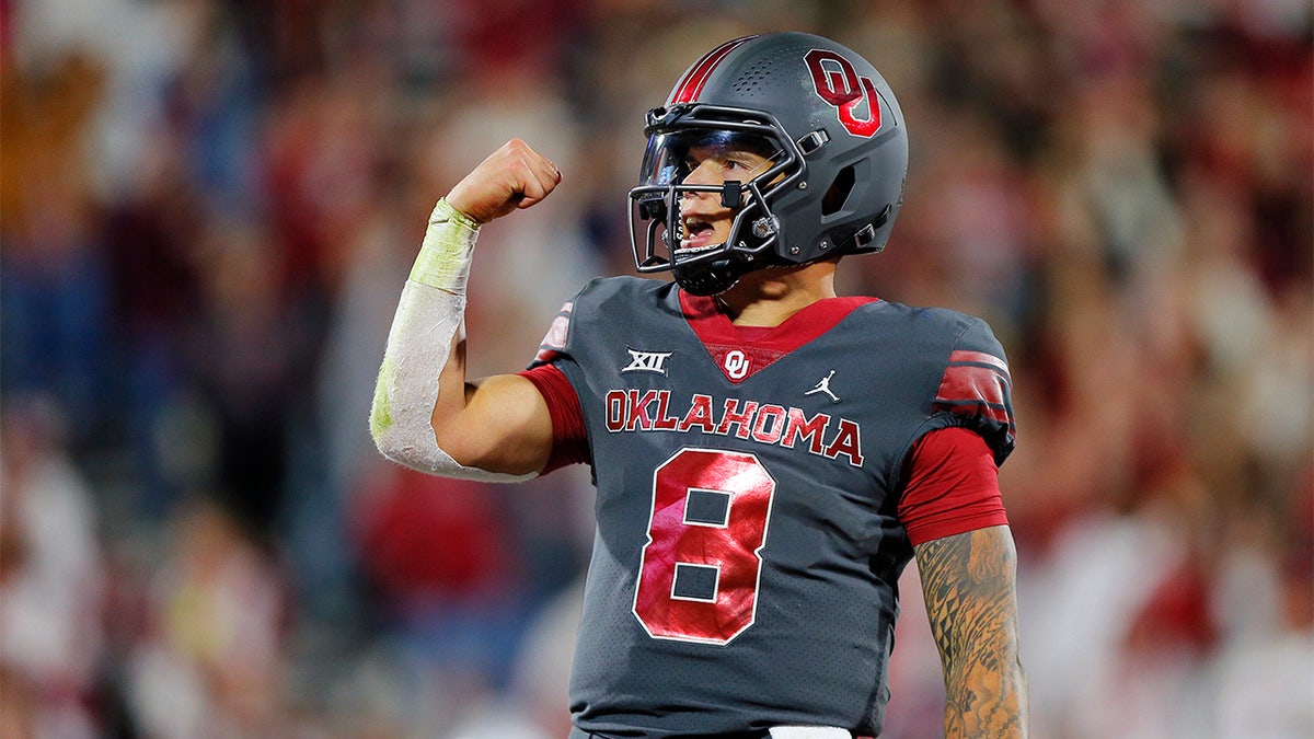 Dillon Gabriel celebrates a touchdown