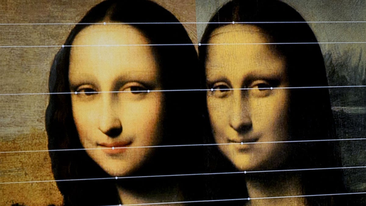 Isleworth Mona Lisa, left, compared to original