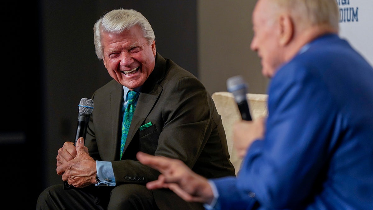 Jimmy Johnson laughs