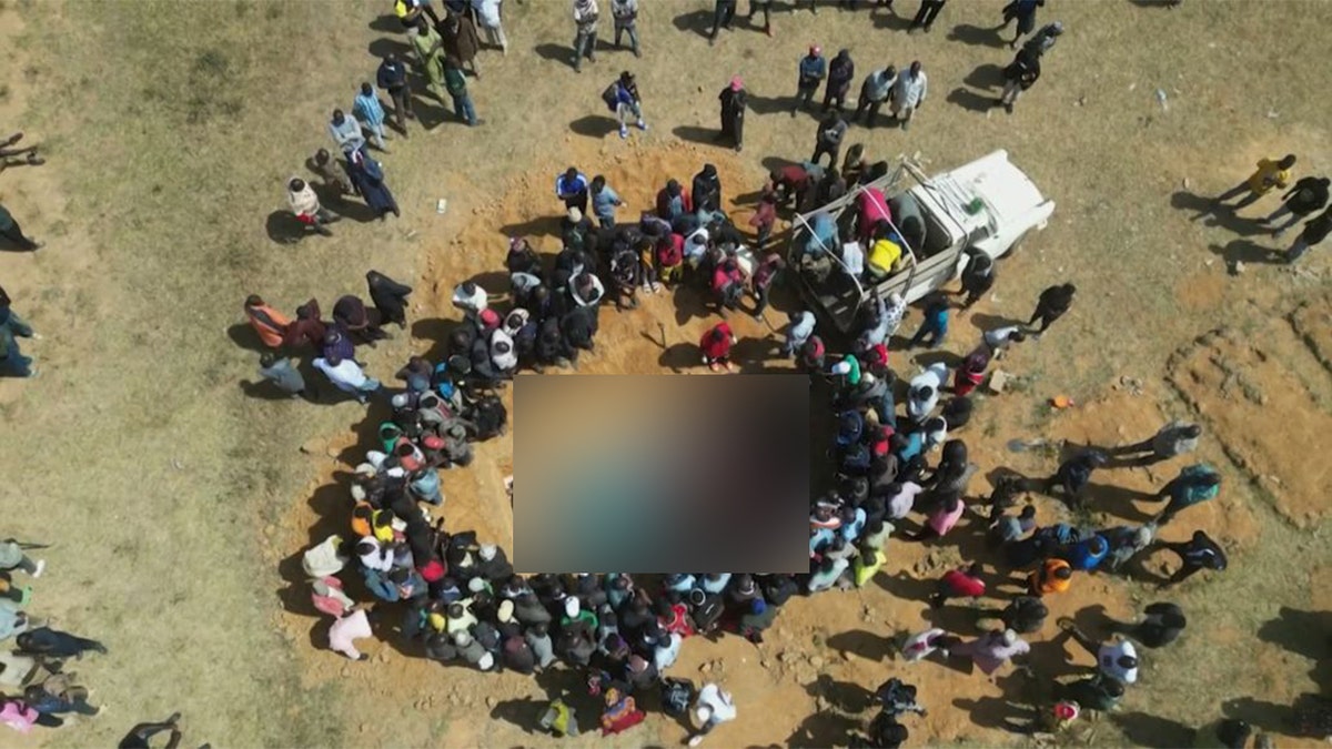 Mass grave of those killed by armed groups.