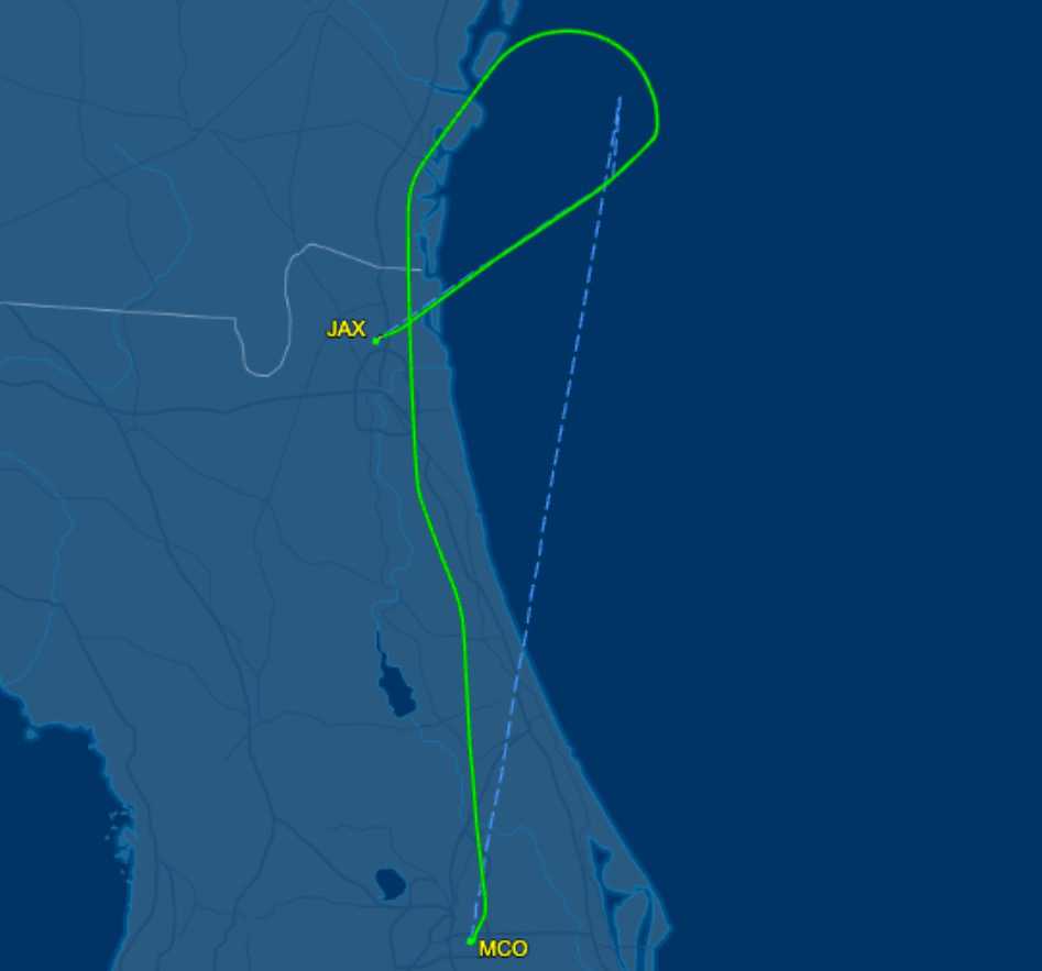 Breeze Airways Flight 717 was scheduled to fly to Rhode Island  T.F. Green International Airport out of Orlando, though the plane rerouted to Jacksonville, Fla., just over an hour into the flight. 