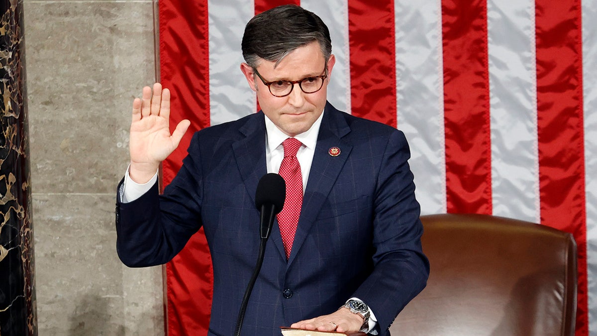 Representative Mike Johnson is sworn in as Speaker of the House