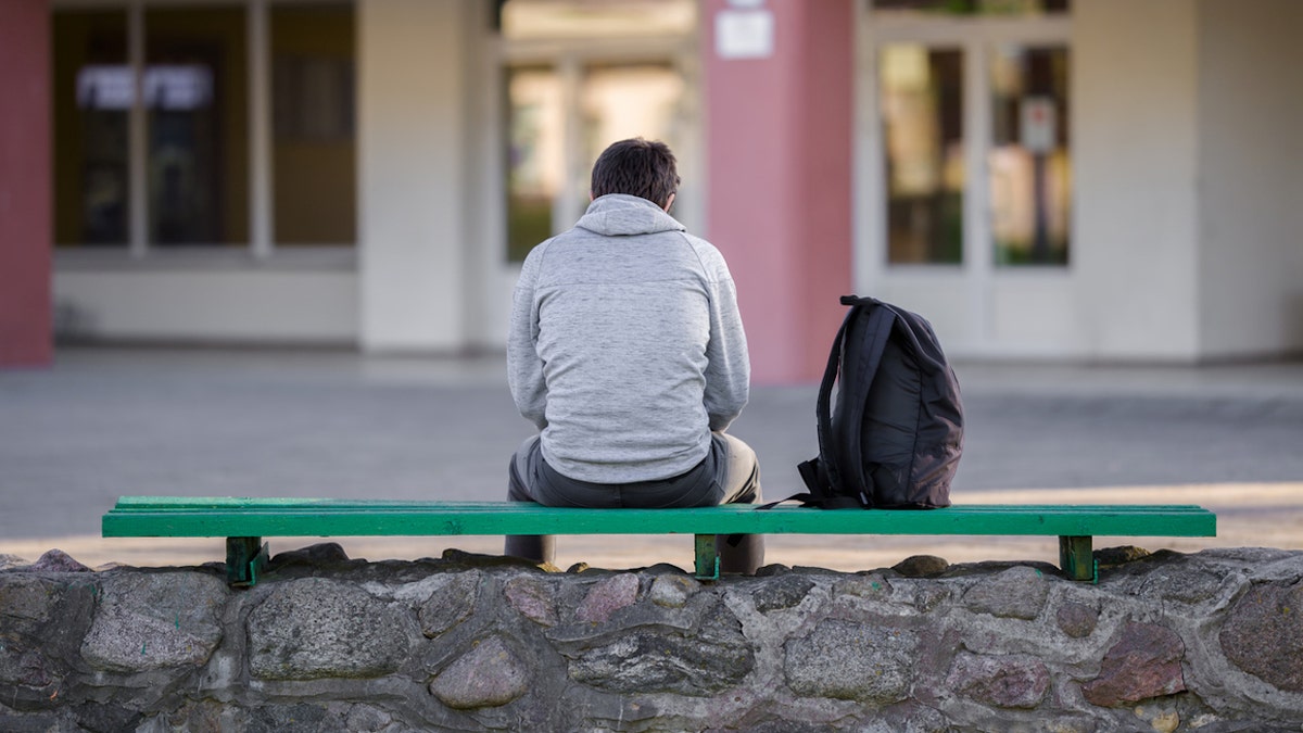 Boy on bench