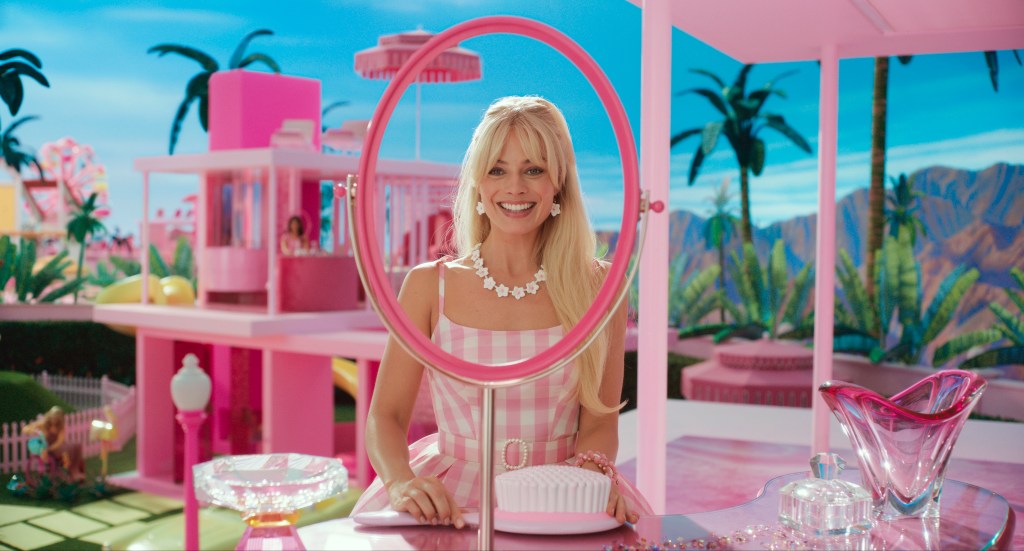 Margot Robbie in a scene from "Barbie."