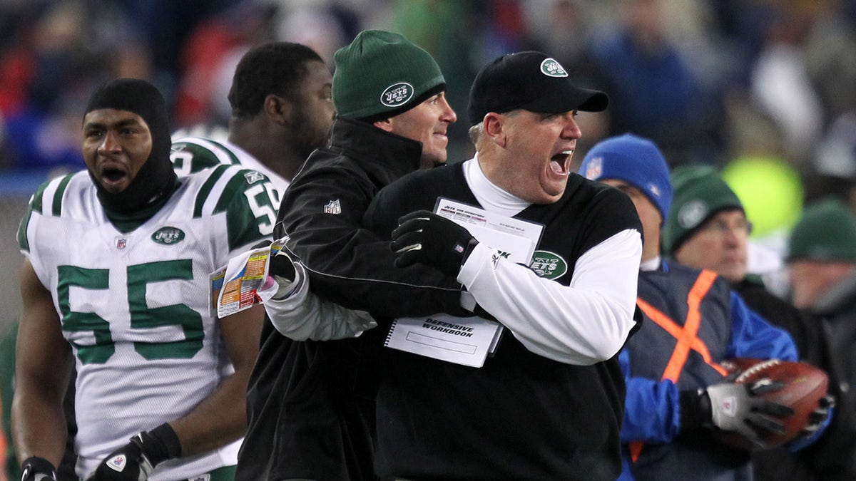 Rex Ryan celebrates