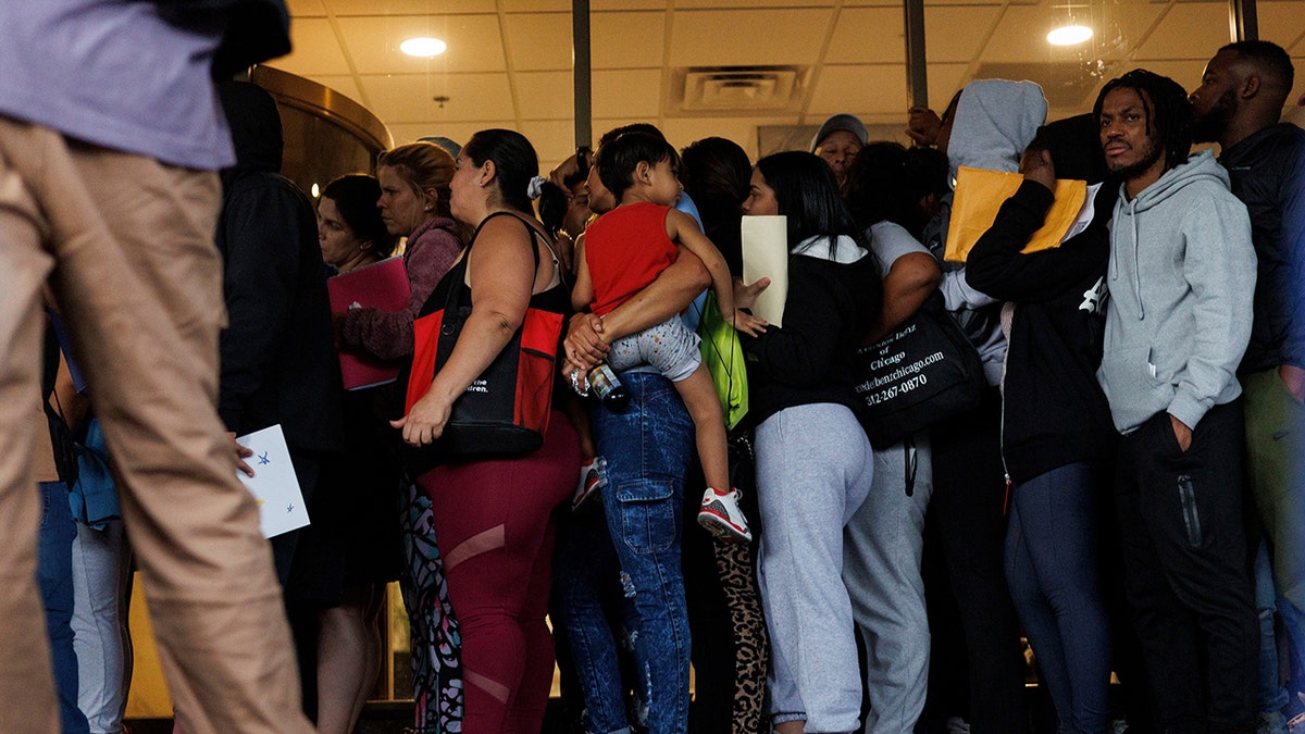 A group of migrants in Chicago