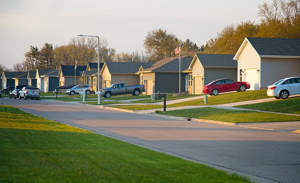 Housing development in Janesville, Wisconsin. 