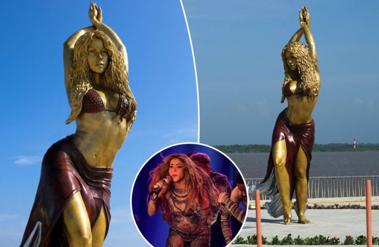 Shakira’s home city of Barranquilla unveils giant statue of Colombian singer
