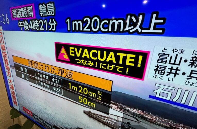 Japan issues tsunami warnings after a series of very strong earthquakes