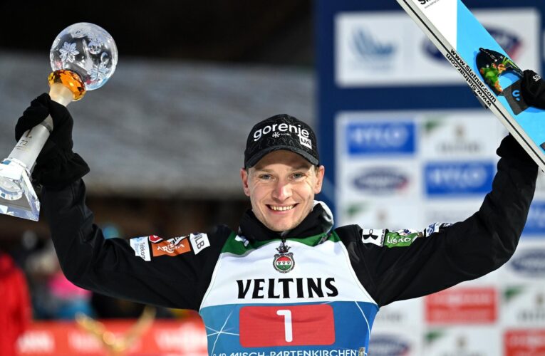 Anze Lanisek wins Four Hills meeting at Garmisch-Partenkirchen with Andreas Wellinger in overall lead