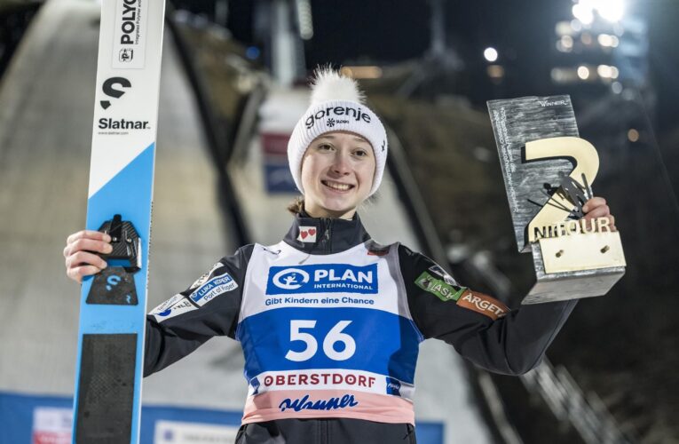 Nika Prevc dominates in Villach to move top of ski jumping World Cup standings, 15 points clear of Josephine Pagnier