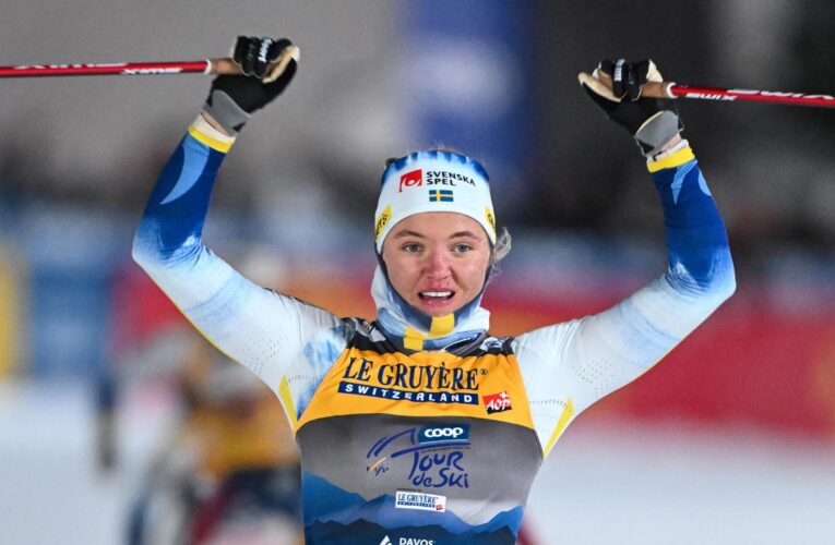 Linn Svahn claims second World Cup sprint victory in a row, Lucas Chanavat also wins at Tour de Ski in Davos