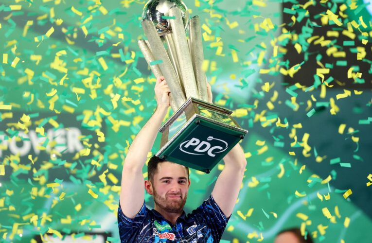 Luke Humphries comes from behind to beat teenage sensation Luke Littler to win first PDC World Darts Championship title