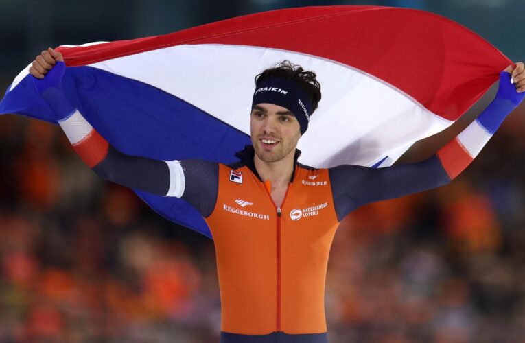 Patrick Roest produces storming finish to win 5000m final on huge day for Dutch at European Speed Skating Championships