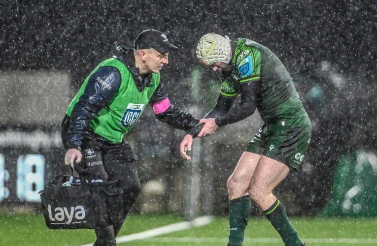 Mack Hansen ruled out of Ireland’s Six Nations campaign and Connacht’s Champions Cup games with dislocated shoulder