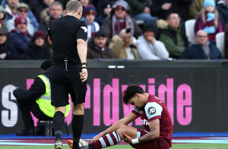 West Ham suffer setback after Paqueta ruled out until February with calf injury