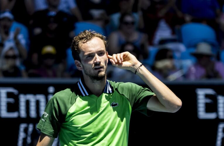 Australian Open: Daniil Medvedev and Stefanos Tsitsipas through as opponents wilt in searing Melbourne heat
