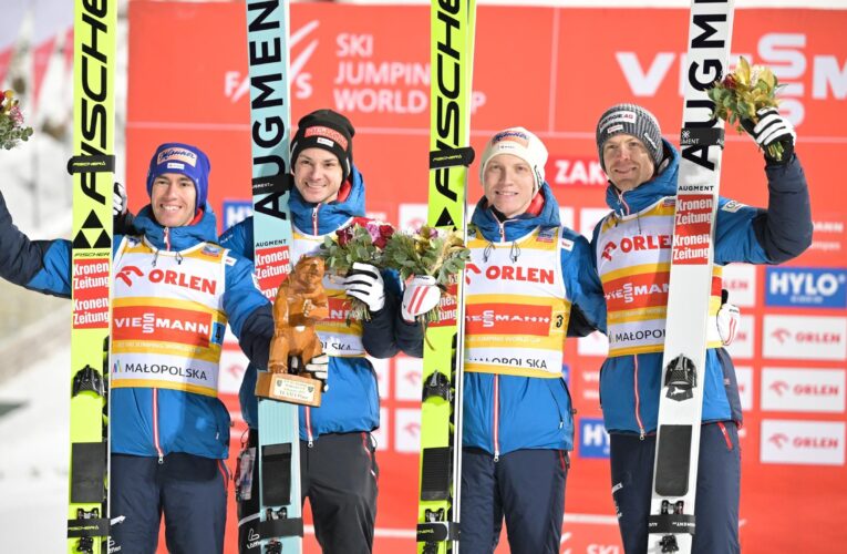 Stefan Kraft propels Austria to team ski jumping victory in Zakopane, edging out Slovenia who lead standings