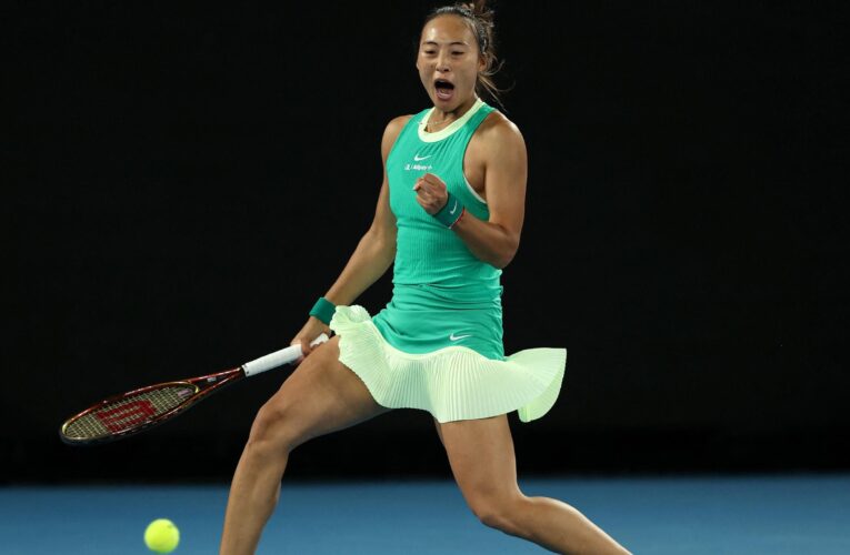 Qinwen Zheng reaches maiden Grand Slam semi-final with victory over Anna Kalinskaya at Australian Open